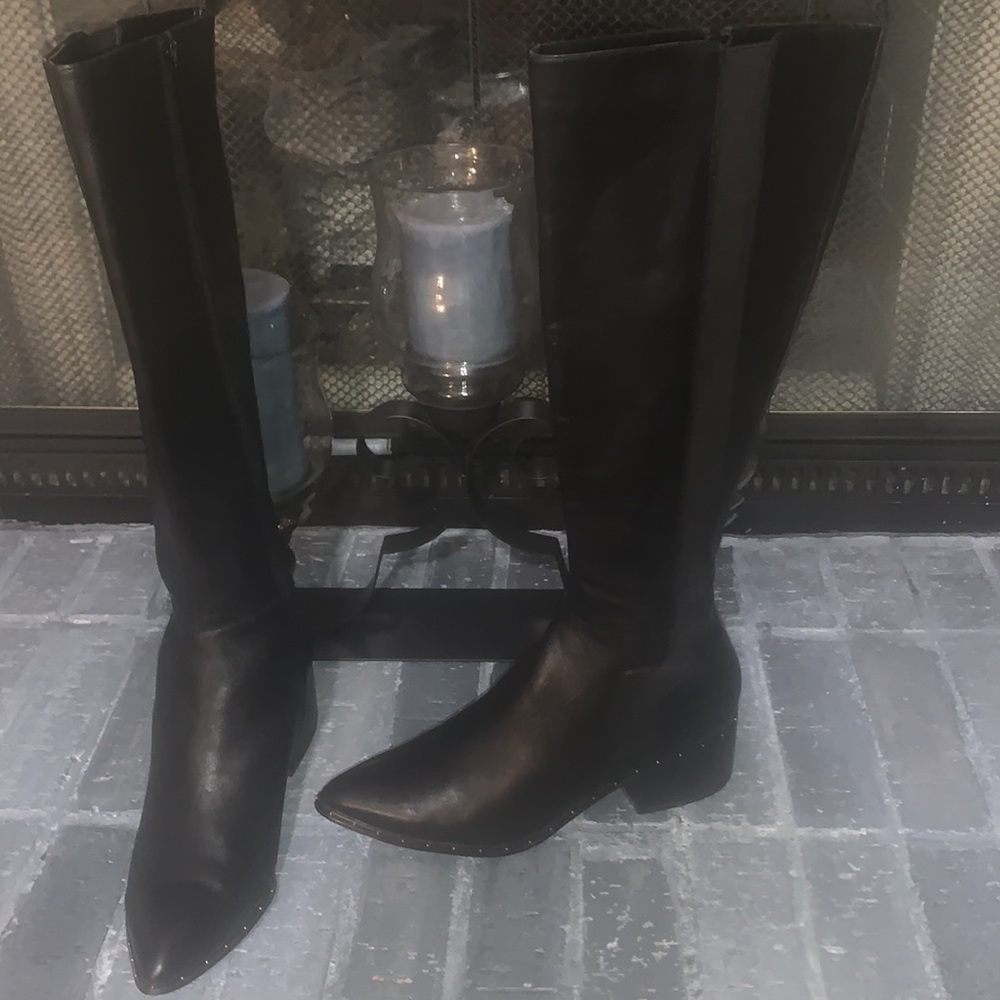 Tall leather boots